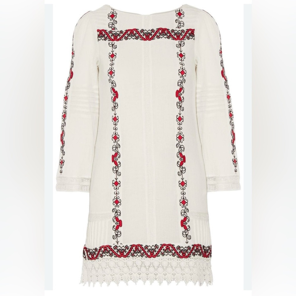 Alice + Olivia Riska Embroidered Dress Size 0 Like New - Picture 5 of 9